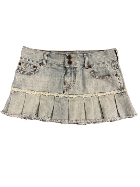 Abercrombie & Fitch Dresses & Skirts - Vintage 90's Abercrombie & Fitch Light Blue Denim Pleated
Mini Skirt size 2/4